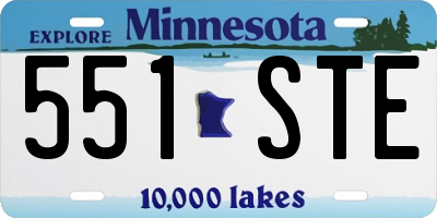 MN license plate 551STE