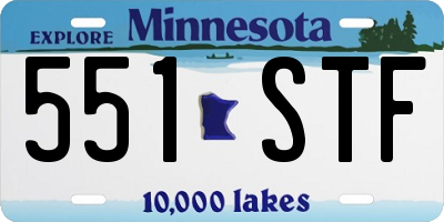 MN license plate 551STF