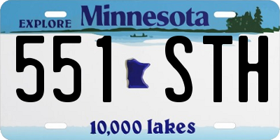 MN license plate 551STH