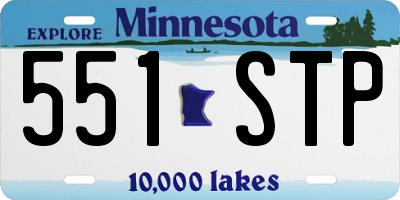 MN license plate 551STP