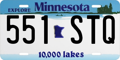 MN license plate 551STQ
