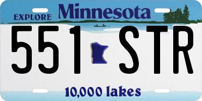 MN license plate 551STR