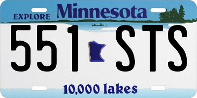 MN license plate 551STS
