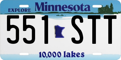 MN license plate 551STT