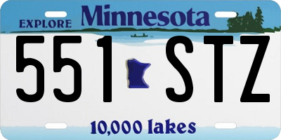 MN license plate 551STZ