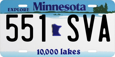 MN license plate 551SVA