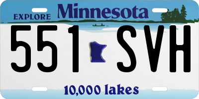 MN license plate 551SVH