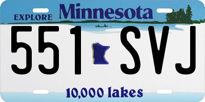 MN license plate 551SVJ