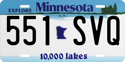 MN license plate 551SVQ