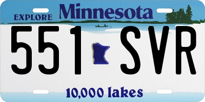 MN license plate 551SVR