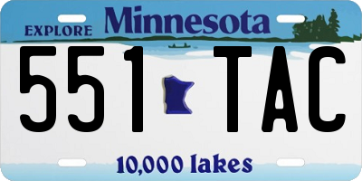 MN license plate 551TAC