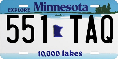 MN license plate 551TAQ