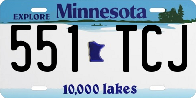 MN license plate 551TCJ