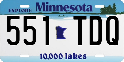 MN license plate 551TDQ