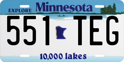 MN license plate 551TEG