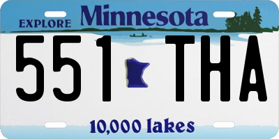 MN license plate 551THA