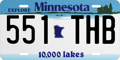 MN license plate 551THB