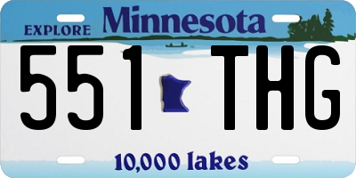 MN license plate 551THG