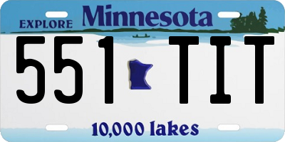 MN license plate 551TIT