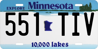 MN license plate 551TIV