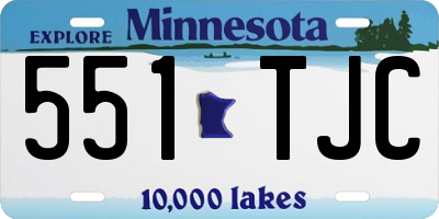 MN license plate 551TJC