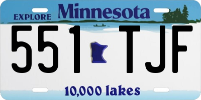 MN license plate 551TJF