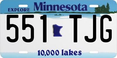 MN license plate 551TJG