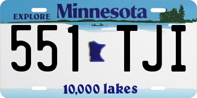 MN license plate 551TJI