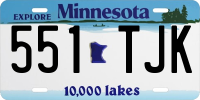 MN license plate 551TJK