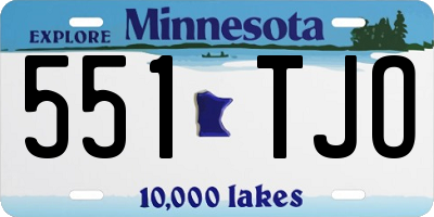 MN license plate 551TJO