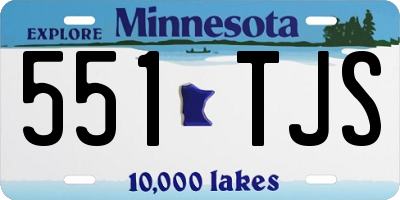 MN license plate 551TJS