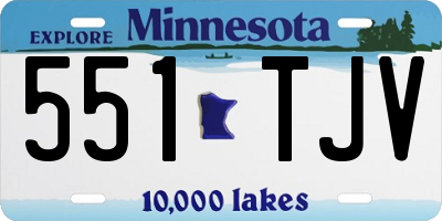 MN license plate 551TJV