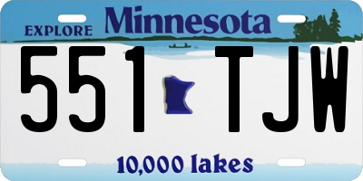 MN license plate 551TJW
