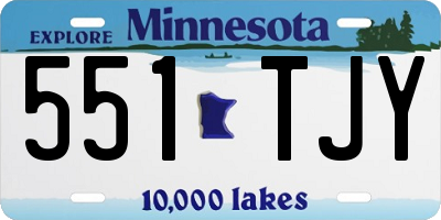 MN license plate 551TJY