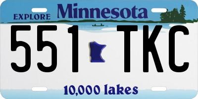 MN license plate 551TKC