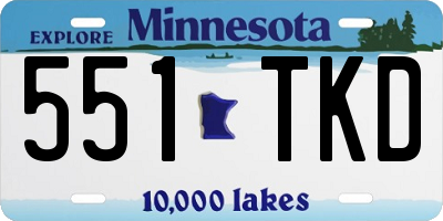 MN license plate 551TKD