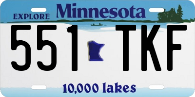 MN license plate 551TKF
