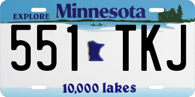 MN license plate 551TKJ