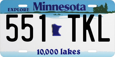 MN license plate 551TKL