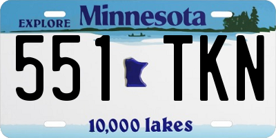 MN license plate 551TKN