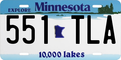 MN license plate 551TLA