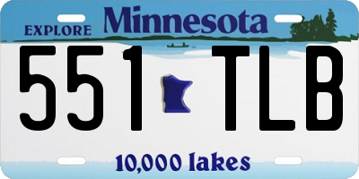 MN license plate 551TLB