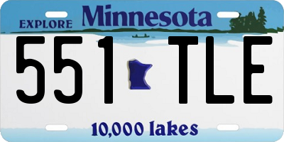 MN license plate 551TLE