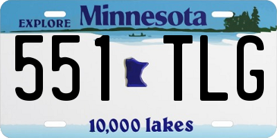 MN license plate 551TLG