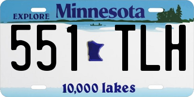 MN license plate 551TLH