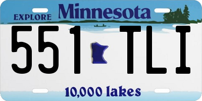 MN license plate 551TLI