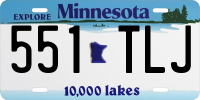 MN license plate 551TLJ