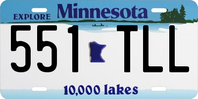 MN license plate 551TLL