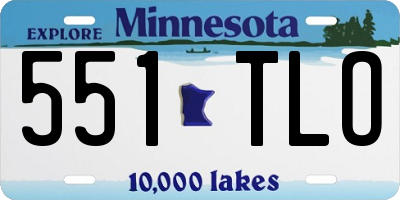 MN license plate 551TLO