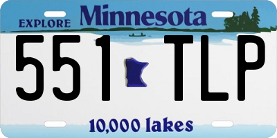 MN license plate 551TLP